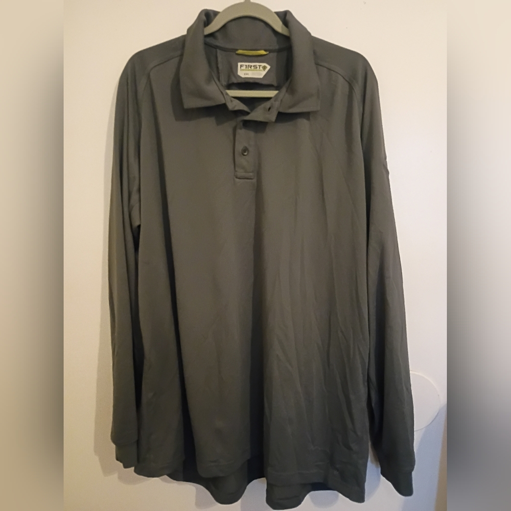 First‎ Tactical Men's Gray Long Sleeve Shirt Sz XXL